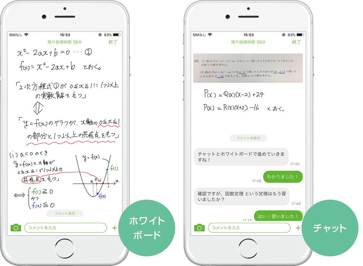 スマートフォンホワイトボード チャット